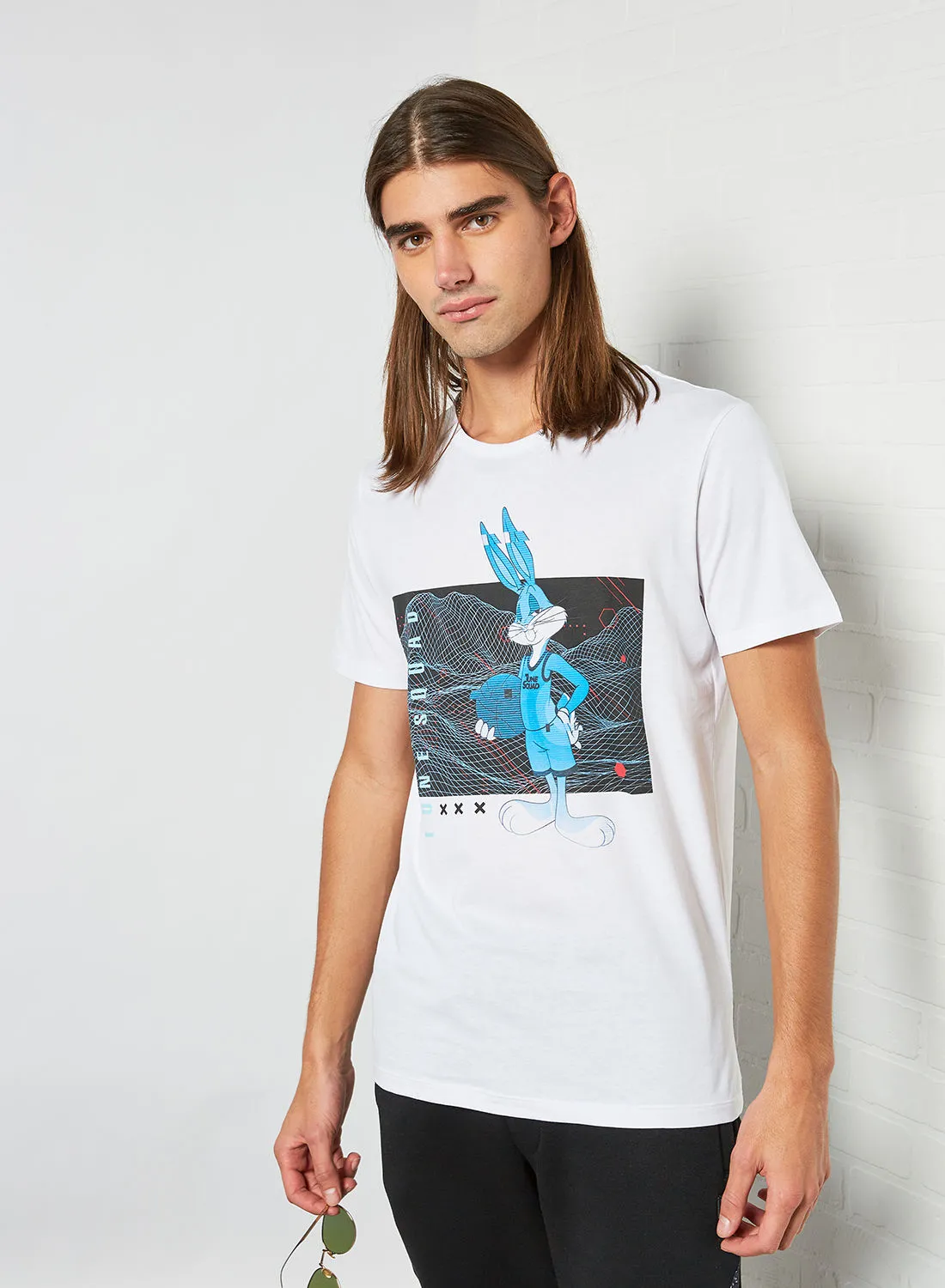 JACK & JONES Space Jam Graphic Print T-Shirt White