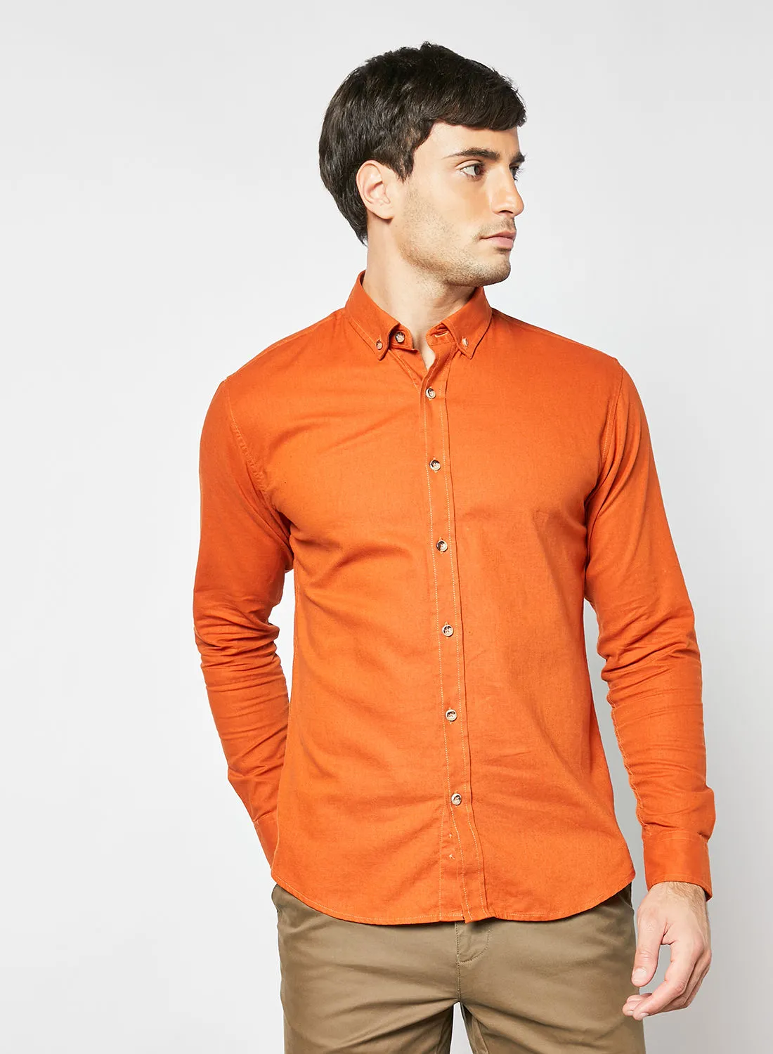 Sivvi x D'Atelier Button Down Shirt Orange