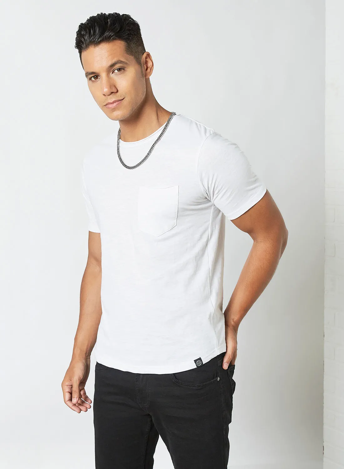 Shine Original Pocket Slub T-Shirt White
