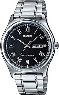 Casio MTP-V006D-1BUDF Stainless Steel Mens Watch Black Dial