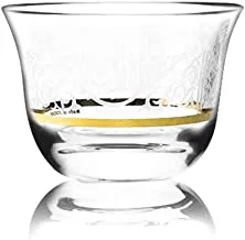 Glass Cawa Cup Set Marhaba Gold /6Pcs