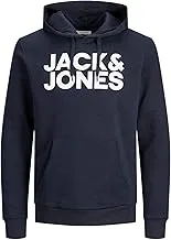 Jack & Jones Mens Logo Hood Play 4 Sweatshirt (pack of 1)