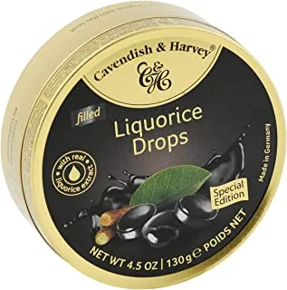 C & H Liquorice Drops Filled 130 Gm