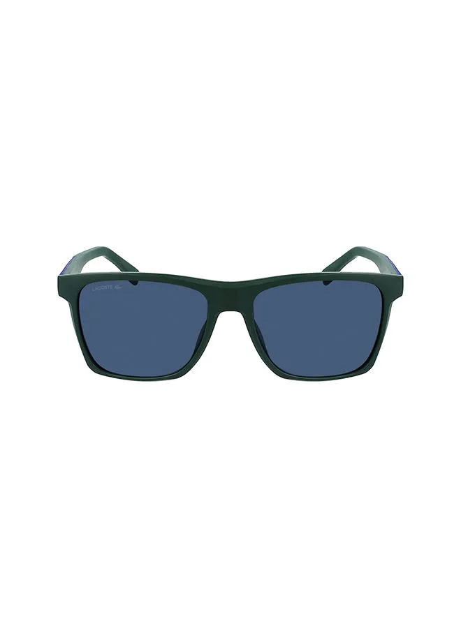 LACOSTE Men's Fullrim Injected Modified Rectangle Sunglasses - Lens Size: 56 mm