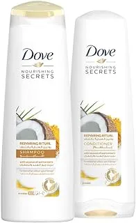 Dove Repairing Ritual Shampoo جوز الهند ، 400 مل + بلسم دوف ، 320 مل