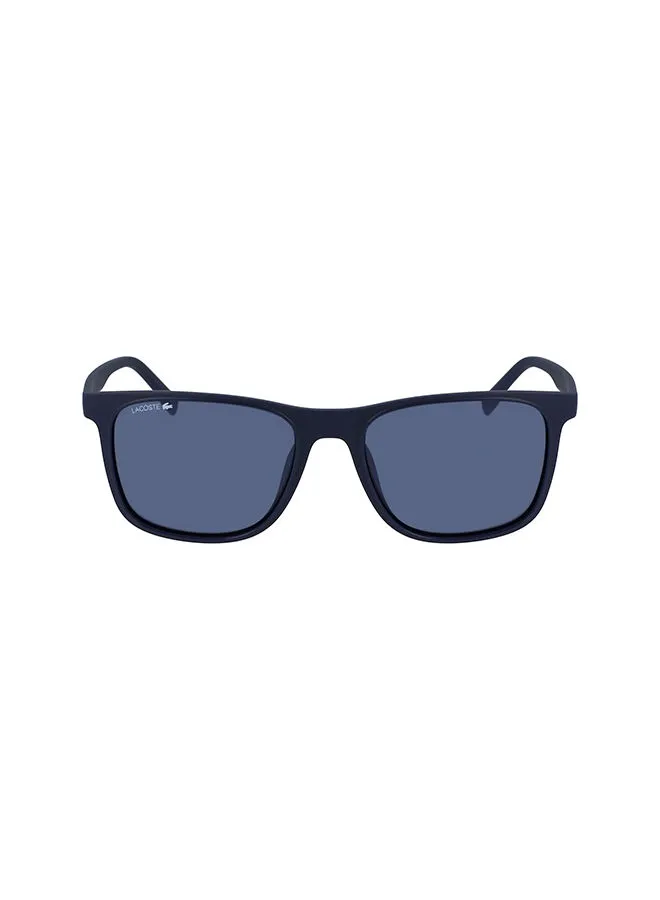 LACOSTE Men's Full Rimmed Modified Rectangular Frame Sunglasses - Lens Size: 55 mm