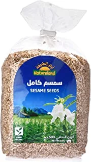 Natureland Whole Sesame Seeds, 500g - Pack of 1