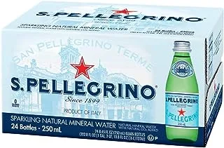San Pellegrino Sparkling Natural Carbonated Mineral Water, 250 ml(Pack of 24)