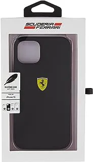 Ferrari Liquid Silicone Case Metal Logo For iPhone 13 (6.1