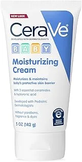 CeraVe Baby Cream | Gentle Moisturizing Cream with Ceramides | Fragrance, Paraben, Dye & Phthalates Free | Rich & Non-Greasy Feel | Gentle Baby Skin Care | 5 Ounce