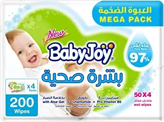 Babyjoy Wet Wipes Healthy Skin, Family Pack, 200 Sheets