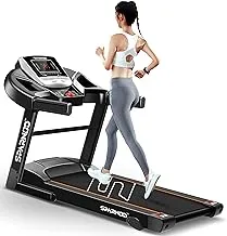 Sparnod Fitness 3 Hp Peak Automatic Motorised Treadmill for Home Use | Speed-12Km/Hr | Max User Weight 100 Kg | Manual Incline | Installation Video Assistance