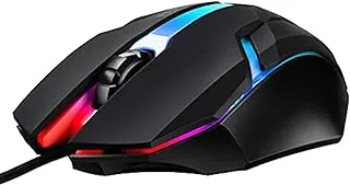 Datazone Lightweight Wired Gaming Mouse Dual Handed Wheel Tilt Fast Scroll (Black) AK-800M