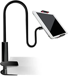 Tablet Cellphone Stand Holder,Gooseneck Lazy Bracket For 4-10.6 Inches Iphone Ipad Gps Samsung Lg Blackberry Devices,360 Degree Rotating,27.5 Inches Flexible Arm - Black