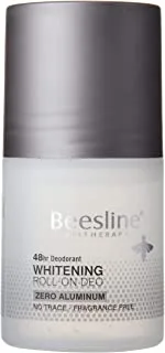Beesline Natural Whitening Roll On Deodorant Zero Aluminum Fragrance Free Silver Power 50ML