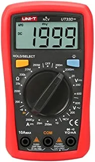 SHOWAY Digital Multimeter Auto Range Palm Size AC DC Voltmeter Ammeter Resistance Capatitance Tester(UT33D+)