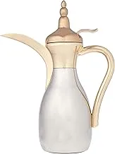 AL-DEWAN 1.0L S/S VACUUM COFFEE POT(MIRROR BODY, WITH GOLD HANDLE AND LID)