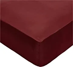 iBed home Fitted bedsheet 2Pcs Set, Microfiber,Single Size, Maroon