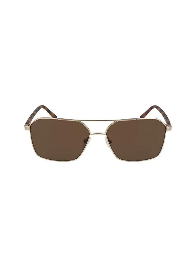 CALVIN KLEIN Men's UV Protection Pilot Sunglasses - Lens Size: 58 mm
