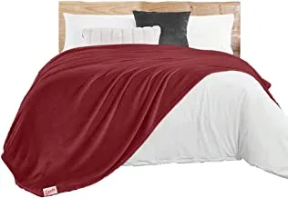 Sandy Super Soft Flannel Blanket/Throw, Warm Soft & Cozy Perfect for Sofa & Bed Decorating and Layering for All Seasons, (King Size 220 X 240 cm - Burgundy)