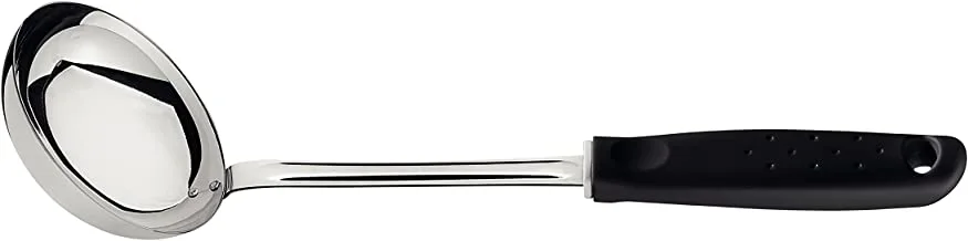 Tramontina Utilita Stainless Steel Ladle with Black Polypropylene Handle