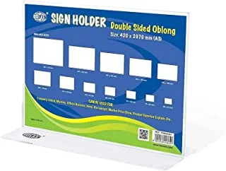 FIS FSNAA3H Horizontal Double Sided Oblong Sign Holder, 420 mm x 297 mm Size