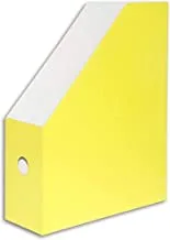 FIS FSOTMA4LE 90 mm Spine Cardboard Magazine Holder, A4 Size, Lemon