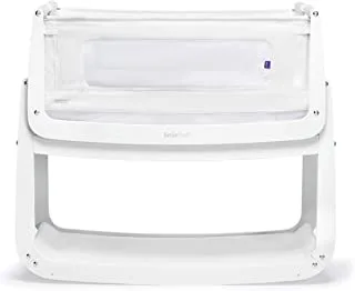 سرير أطفال SnuzPod 4 - أبيض - تم اختباره من حيث الأمان ، ونوافذ شبكية مزدوجة الرؤية ويناسب معظم الأسرّة
