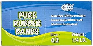 FIS FSRB62 Pure Rubber Bands, 62 Size