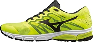 Mizuno J1GE171810 Synchro MD Men's Running Shoes, Safety Yellow/Black/Dark Shadow