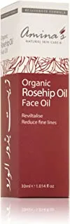 Aminas Organic Rosehip Seed Face Oil drop. 30ml