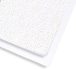 Snüz Cot and Cot Bed Fitted Sheet, Multi Spot, Multi-Colour, 390 g, BD028CF