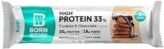 Born Winner Keto Cookies N Chocolate Protein Bar, 60 g