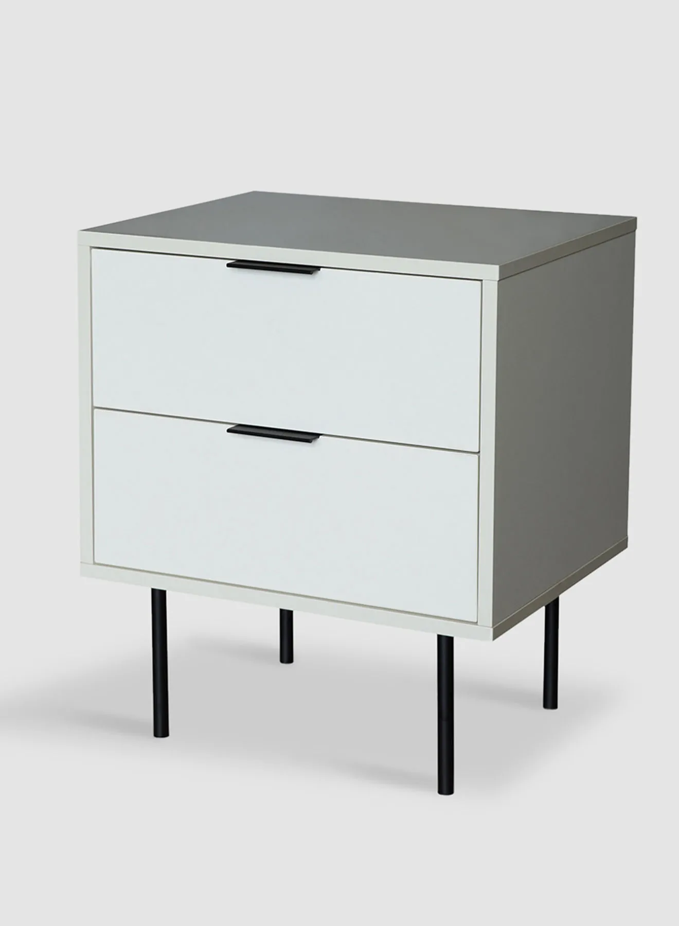 Switch Bedside Table - Size 508 X 406 X 596 White/Black Nightstand Comdina - Bedroom Furniture