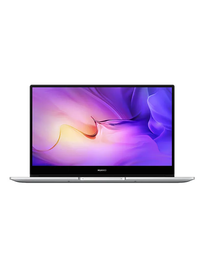 HUAWEI MateBook D 14 Laptop With 14-Inch Display, Core i7-1195G7 Processor / 16GB RAM / 512GB SSD / Win 11 Home / English/Arabic Mystic Silver