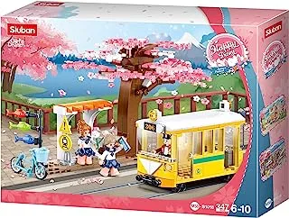 Sluban Girl's Dream Series - Downtown Tram Building Set 347 PCS with 3 Mini Figuers - For Age 6+ Years Old