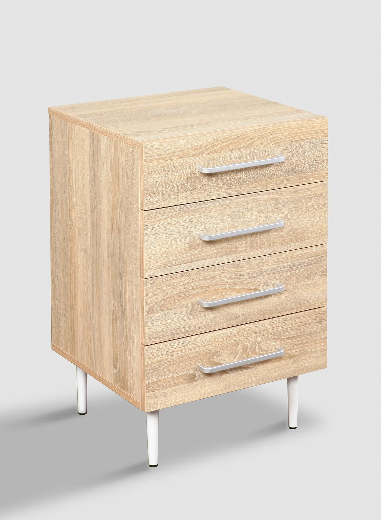 ebb & flow Bedside Table Luxurious - Size 450 X 412 X 716 White/Beige Nightstand Comdina - Bedroom Furniture