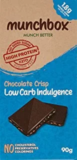 مانش بوكس ​​أقراص بروتين شوكولاتة كريسب منخفضة الكربوهيدرات 90 جم