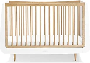 سرير المهد سنوزكوت سكاندي القابل للتحويل - طبيعي، 120 × 81 × 25.5 سم، مناسب من الولادة حتى 10 سنوات مع مجموعة ملحقات