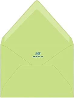 FIS FSEE1024GBGR50 Executive Glued Envelope Set 50-Pieces, 136 mm x 204 mm Size, Green