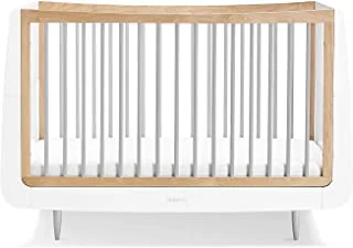 SnuzKot Skandi Convertible Cot Bed – Grey, 120 x 81 x 25.5 Cm, Suitable from Birth to 10 years with Extension Kit