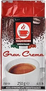 Bonini gran crema ground coffee, 250 grams from italy