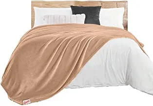 Sandy Super Soft Flannel Blanket/Throw, Warm Soft & Cozy Perfect for Sofa & Bed Decorating and Layering for All Seasons, (Twin/Single Size 170 X 240 cm - Brown)