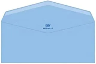 FIS FSEE1028GBLB25 100 GSM Executive Lid Paper Glue Envelope Set 25 قطعة ، مقاس 4 بوصة × 9 بوصة ، أزرق