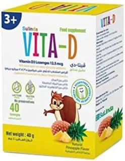 Sulinda Vita D, Vitamin D 500 IU, 40 Lozenges