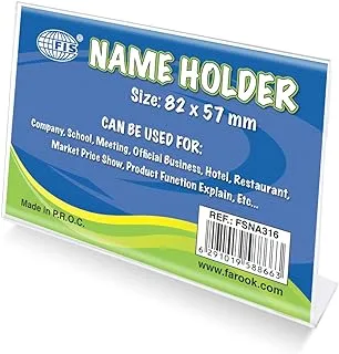 FIS FSNA316 1 Sided Table Name Holders, 82 x 58 mm Size