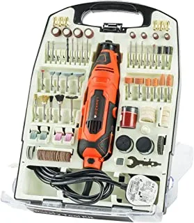 Lawazim Rotary Tool Kit 234 Piece with 6 Variable Speed - BS Plug Anti-Vibration Precision Mini Rotary Accessories for Sanding Polishing Carving Drilling Cutting - Woodworking Metalworking and Hobbies