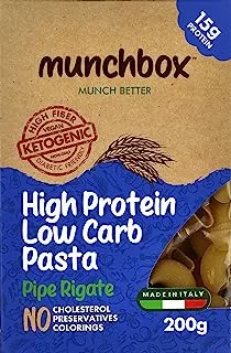 Munchbox Pipe Rigate High Protein Low Carb Keto Pasta 200 g