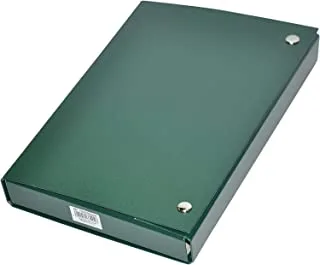 FIS FSBDDBBVA404 حقيبة مستندات من الفينيل مع زر ، مقاس 210 مم × 330 مم ، أخضر