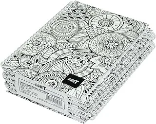 دفتر ملاحظات من FIS LINBSA51701 ذو سطر واحد يحتوي على 100 ورقة ذات غلاف صلب حلزوني 5 قطع ، مقاس A5